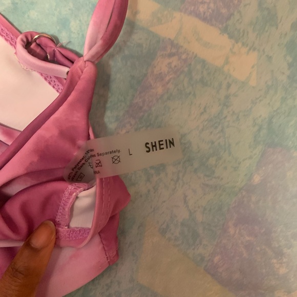 Purple tie dyed bathing suit top bought from SHEIN - Picture 3 of 4